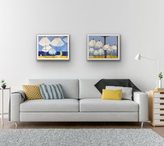 On Pioneer beach, Paphos 3 & Parasols on pioneer beach 2, diptych