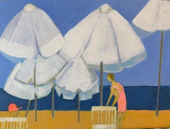 On Pioneer beach & St.Nicholas Church, Paphos, diptych, original painting