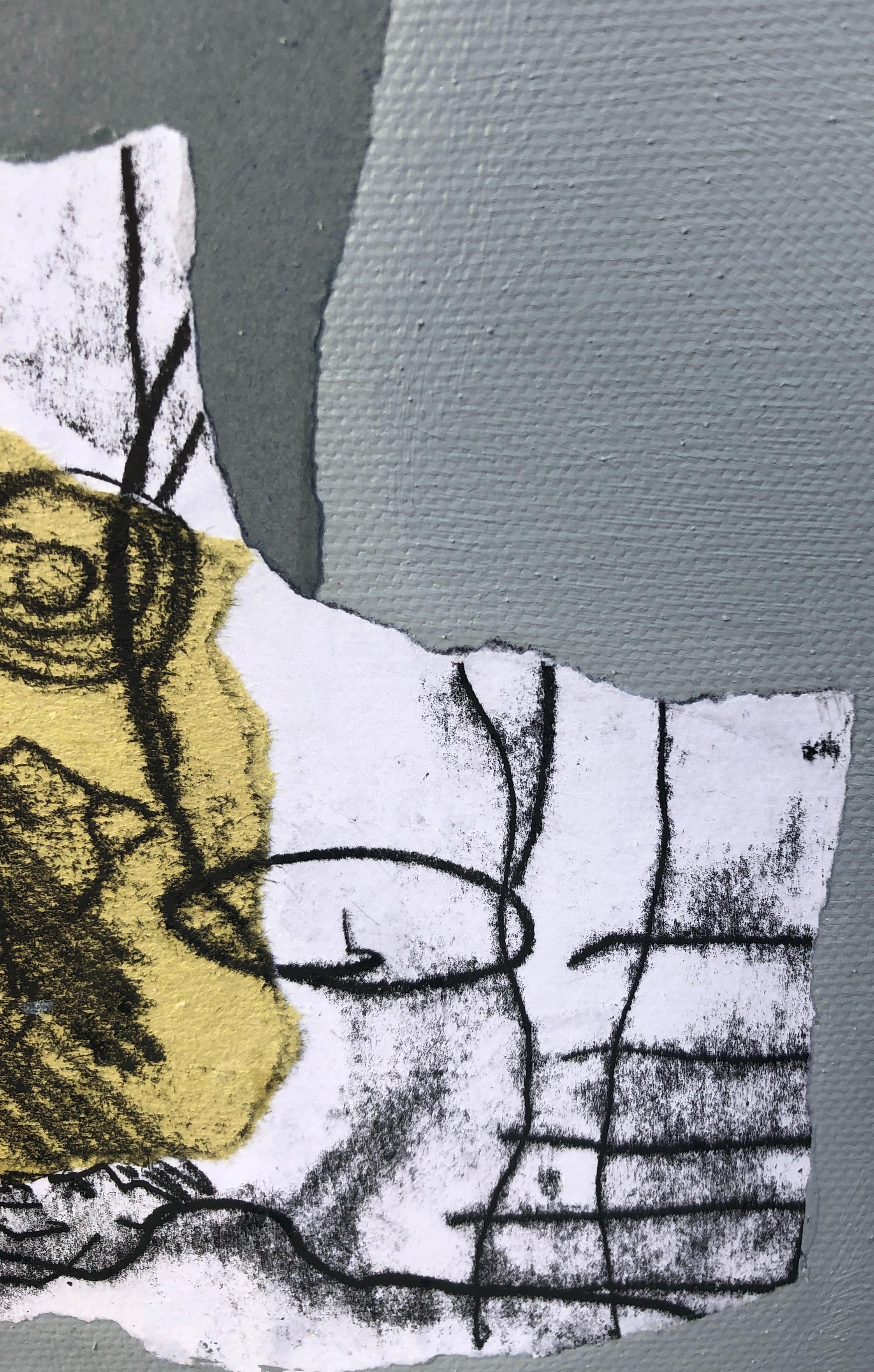 Paynes grey d'après William Scott est une peinture abstraite originale. Acrylique et collage, sable, carborundum 60×60 cm non encadrés sur toile, par Maggie LaPorte Banks.
Ce travail a été inspiré par le temps que j'ai passé à peindre à St. Ives, à