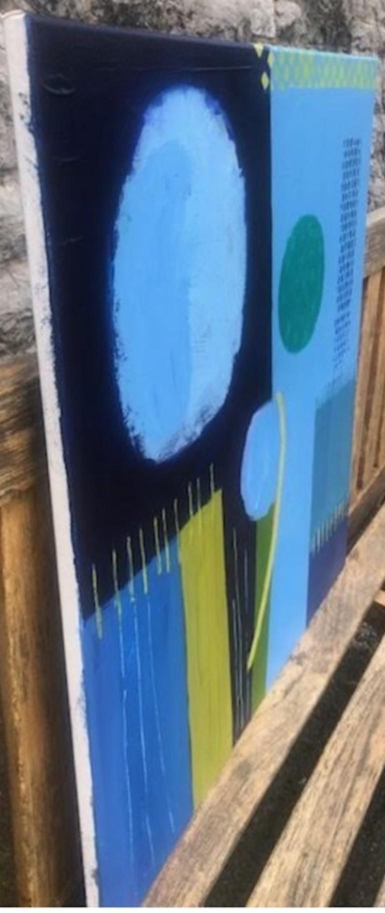 Momento di riflessione, quadro originale, arte astratta, impressionista, paesaggio in vendita 1