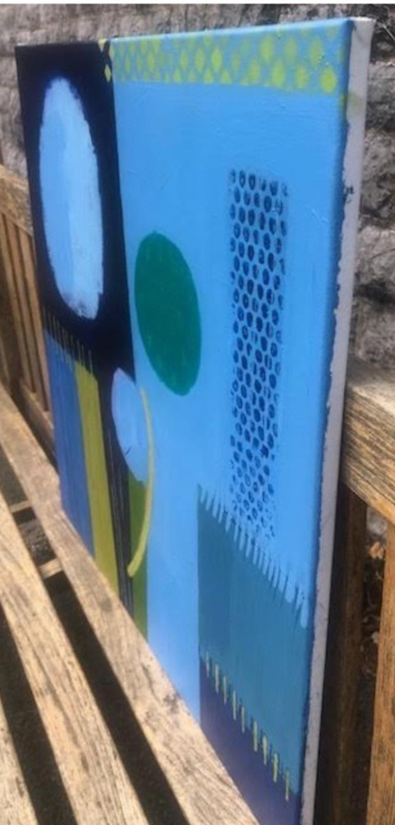 Momento di riflessione, quadro originale, arte astratta, impressionista, paesaggio in vendita 2