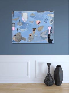 St. ives low tide, original painting, contemporary, landscape
