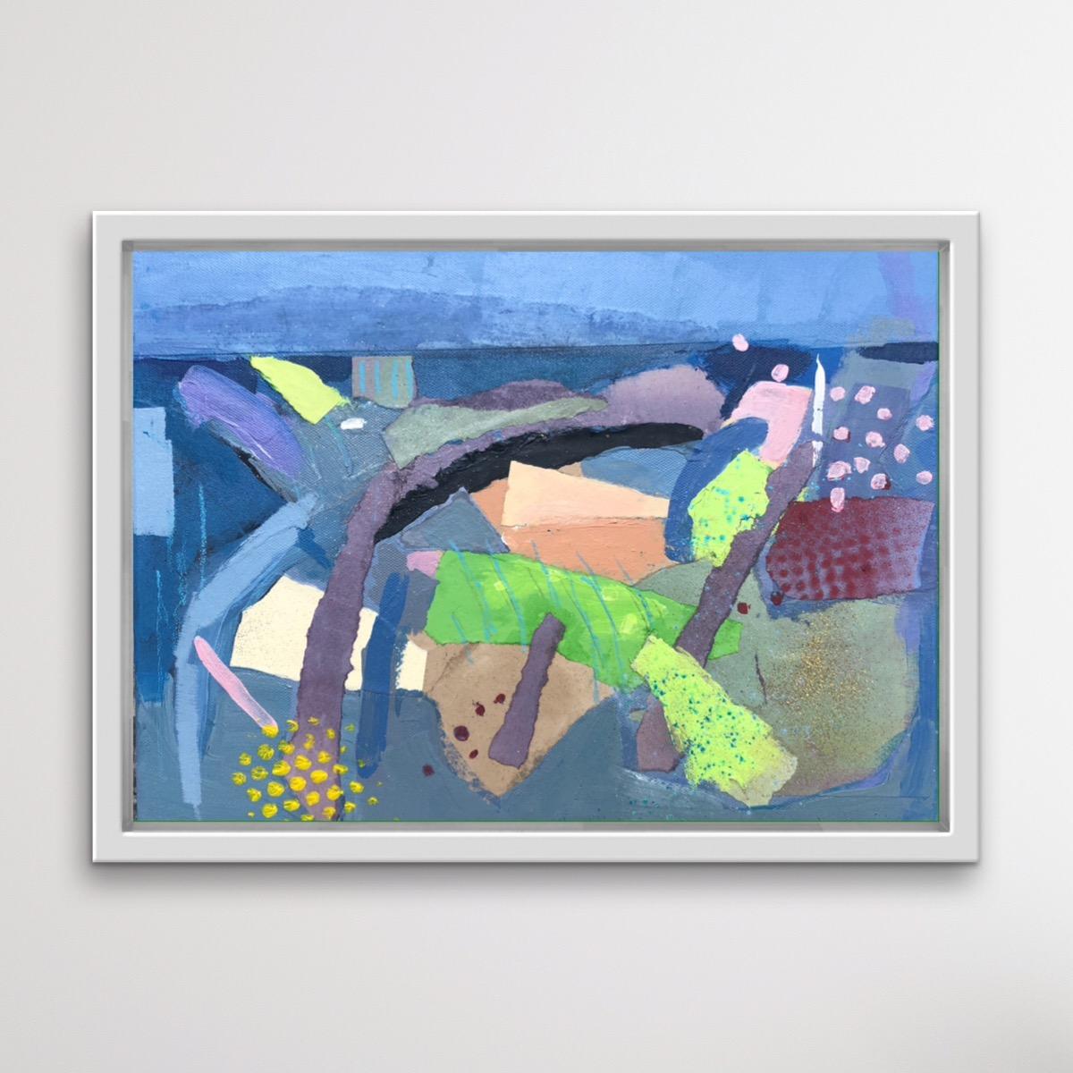Sommerfarben des Dartmoor, abstrakte Kunst, Landschaftskunst, erschwingliche Kunst (Abstrakt), Painting, von Maggie LaPorte Banks