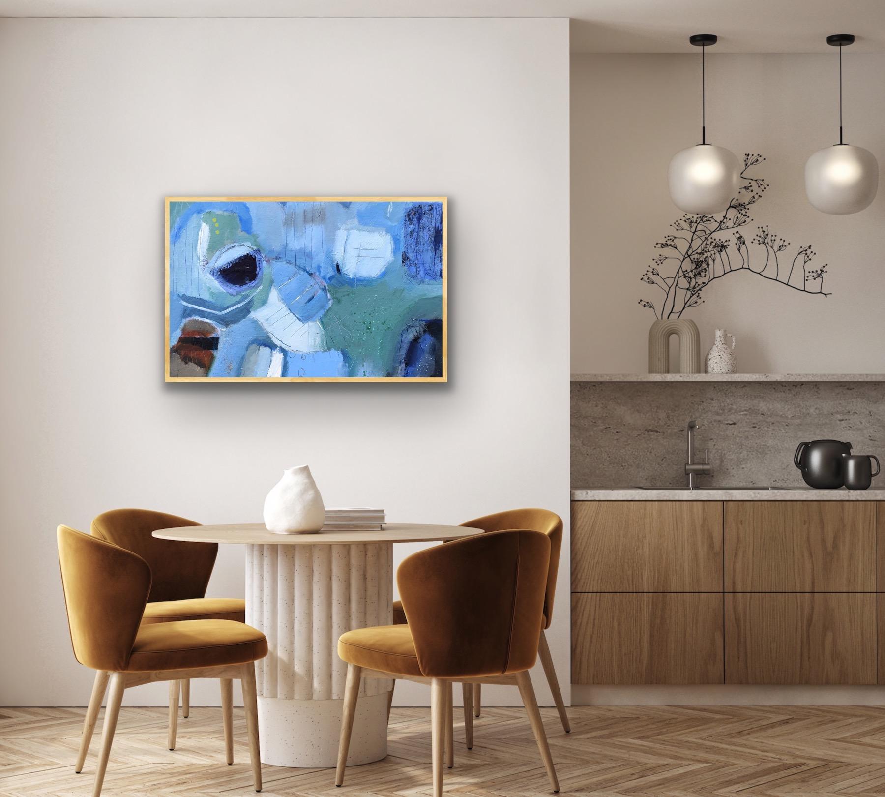 Vacanze estive, Pittura originale, Acrilico, Astratto, Estate in vendita 1