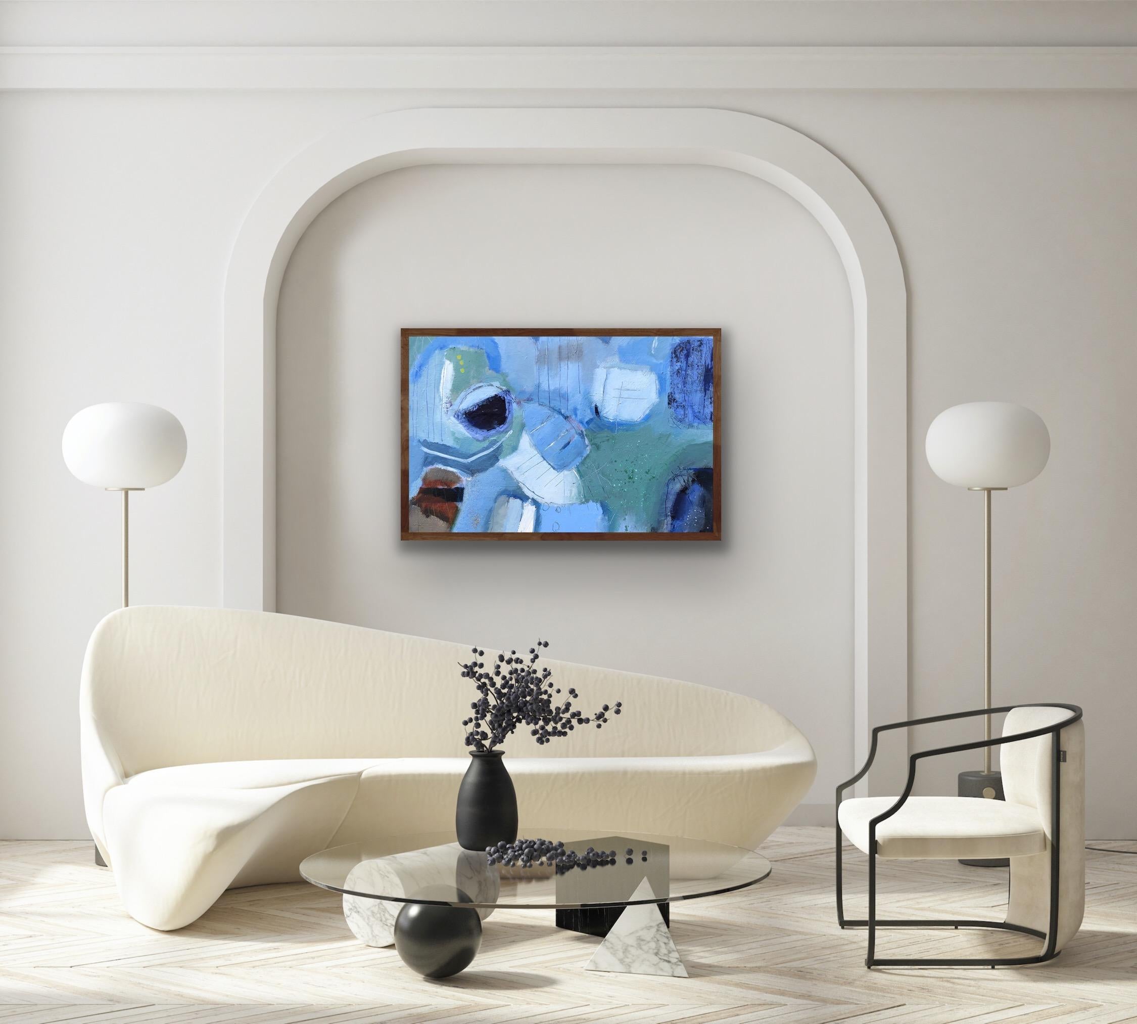Vacanze estive, Pittura originale, Acrilico, Astratto, Estate in vendita 2