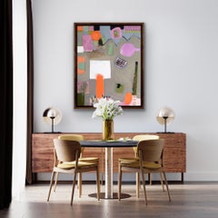 Passion Tango, peinture abstraite, œuvre d'art abstraite géométrique, art lumineux