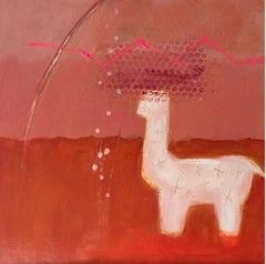 Das Alpaka und der Regenbogen & Oh la la, 2, Diptychon, Originalgemälde