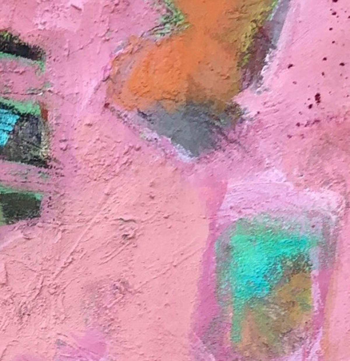 The Pink Cross BY MAGGIE LAPORTE-BANKS, Original Contemporary Abstract Painting For Sale 3