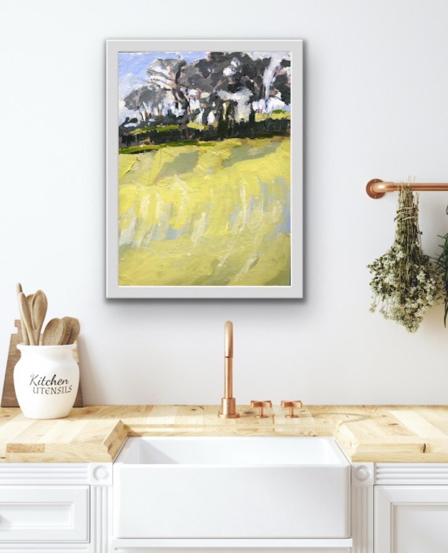 The Steep Hill, Maggie LaPorte-Banks, peinture de paysage abstrait d'origine - Expressionnisme abstrait Painting par Maggie LaPorte Banks