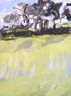 La colina empinada, Maggie LaPorte Banks, Pintura original abstracta de paisaje