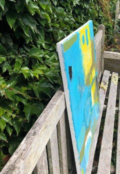 The yellow house, back beach. Maggie LaPorte Banks. Contemporary abstract art