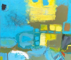 The yellow house, back beach. Maggie LaPorte Banks. Contemporary abstract art