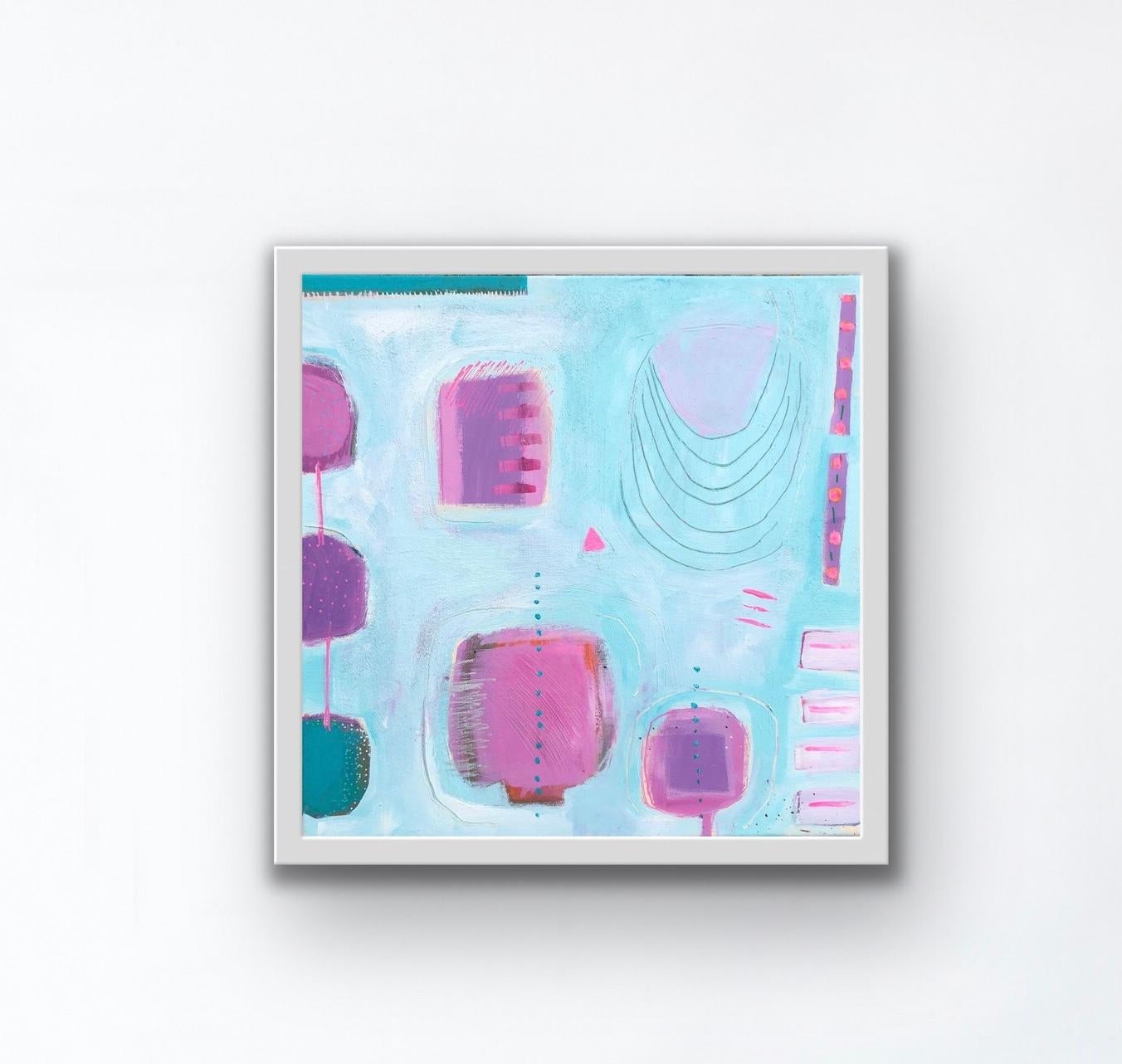 Tango turchese - Abstract Painting Blu di Maggie LaPorte Banks