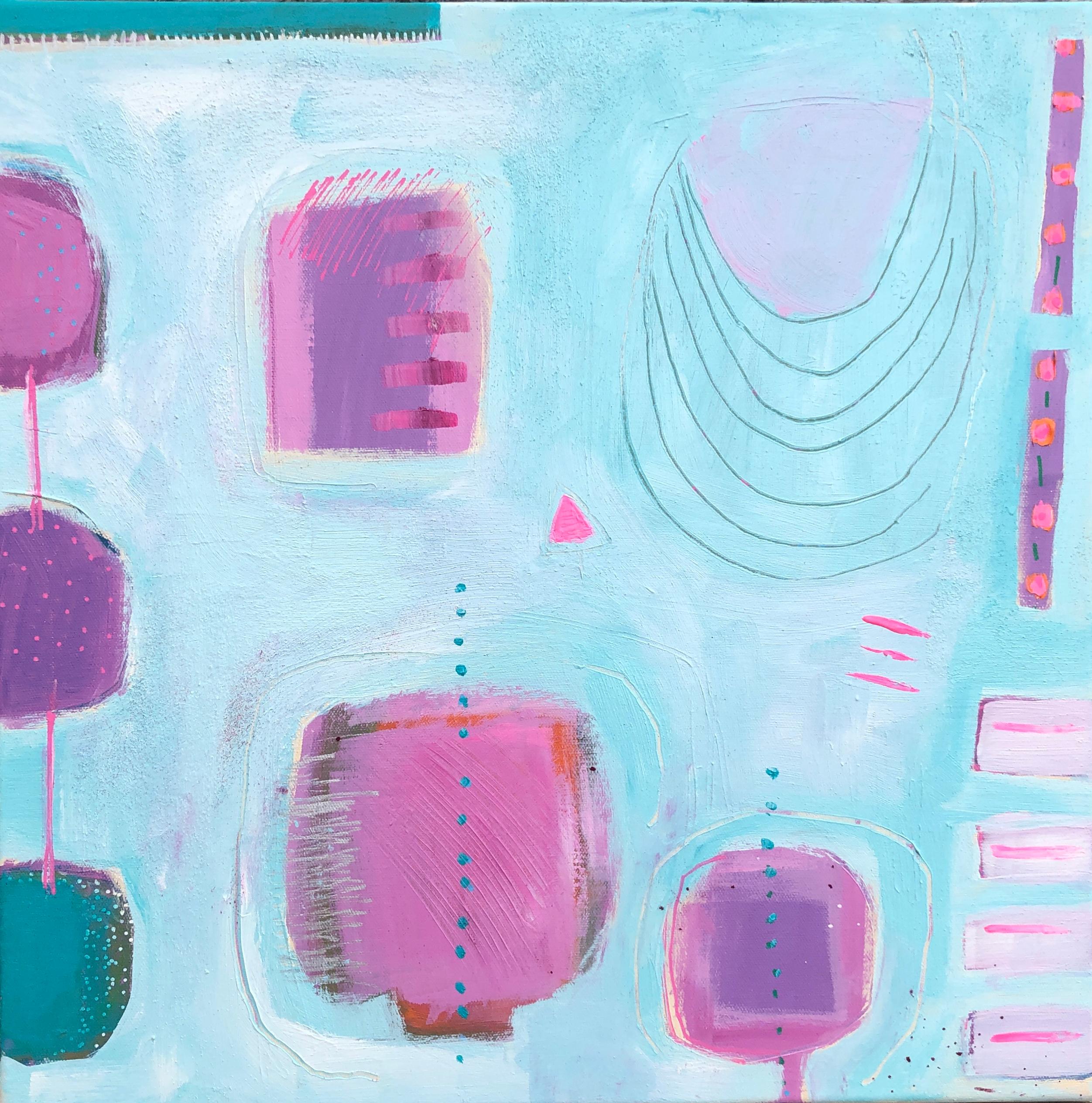 Abstract Painting di Maggie LaPorte Banks - Tango turchese