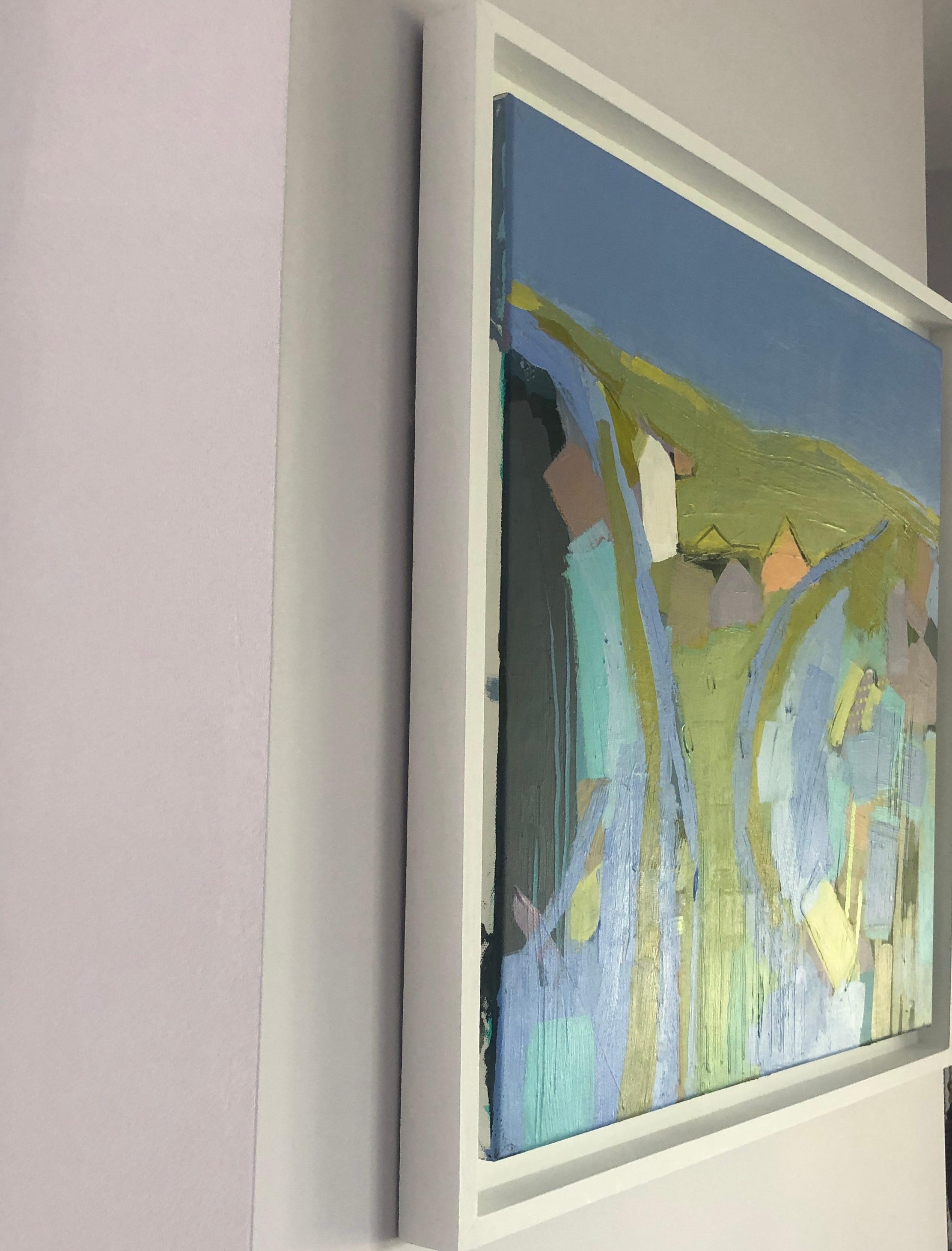 Su per la collina gira a destra, Pittura originale, Paesaggio, Astratto, Motivi in vendita 1