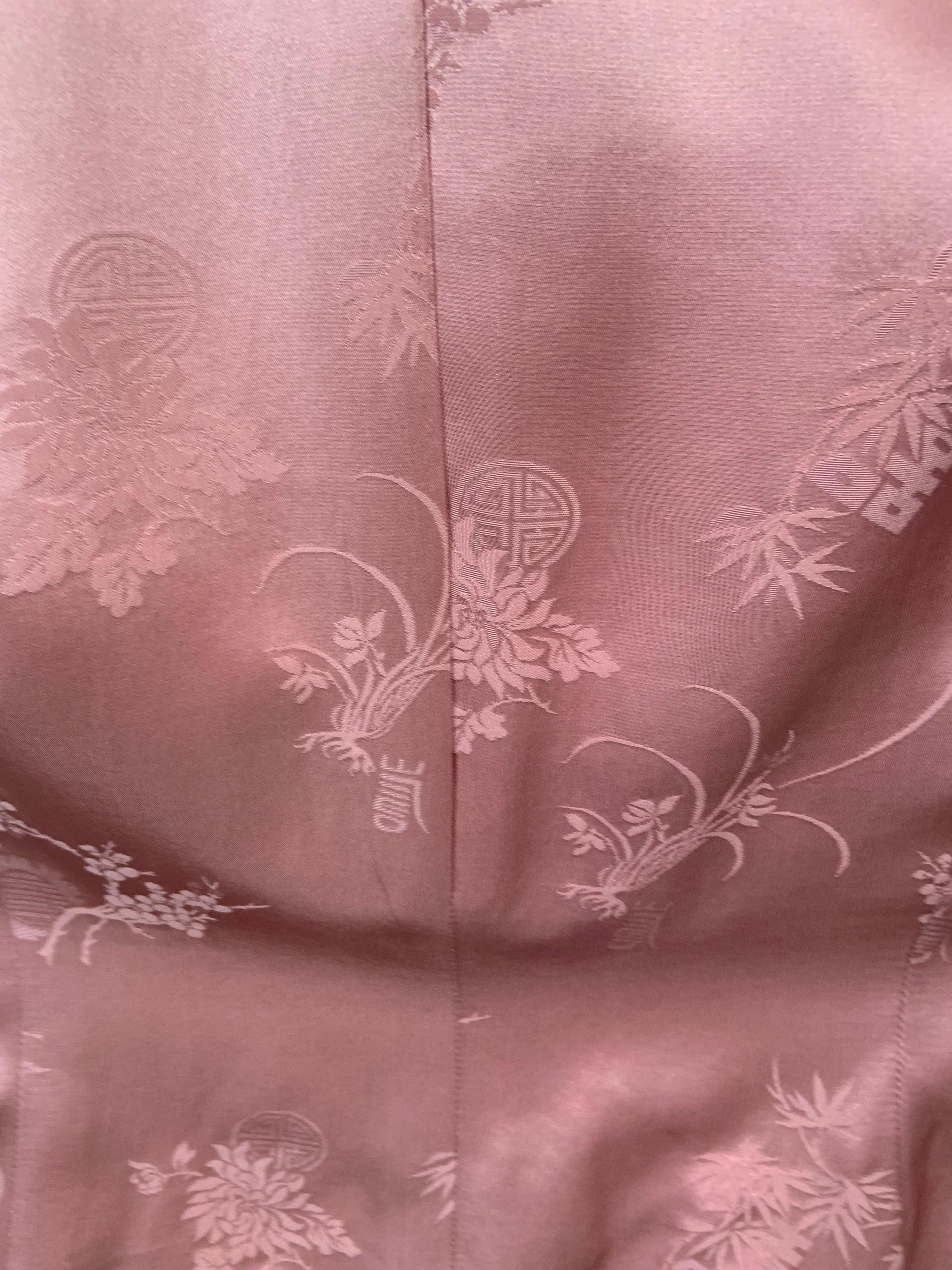 Maggie Norris Couture Pink Silk Satin Jacket For Sale 3