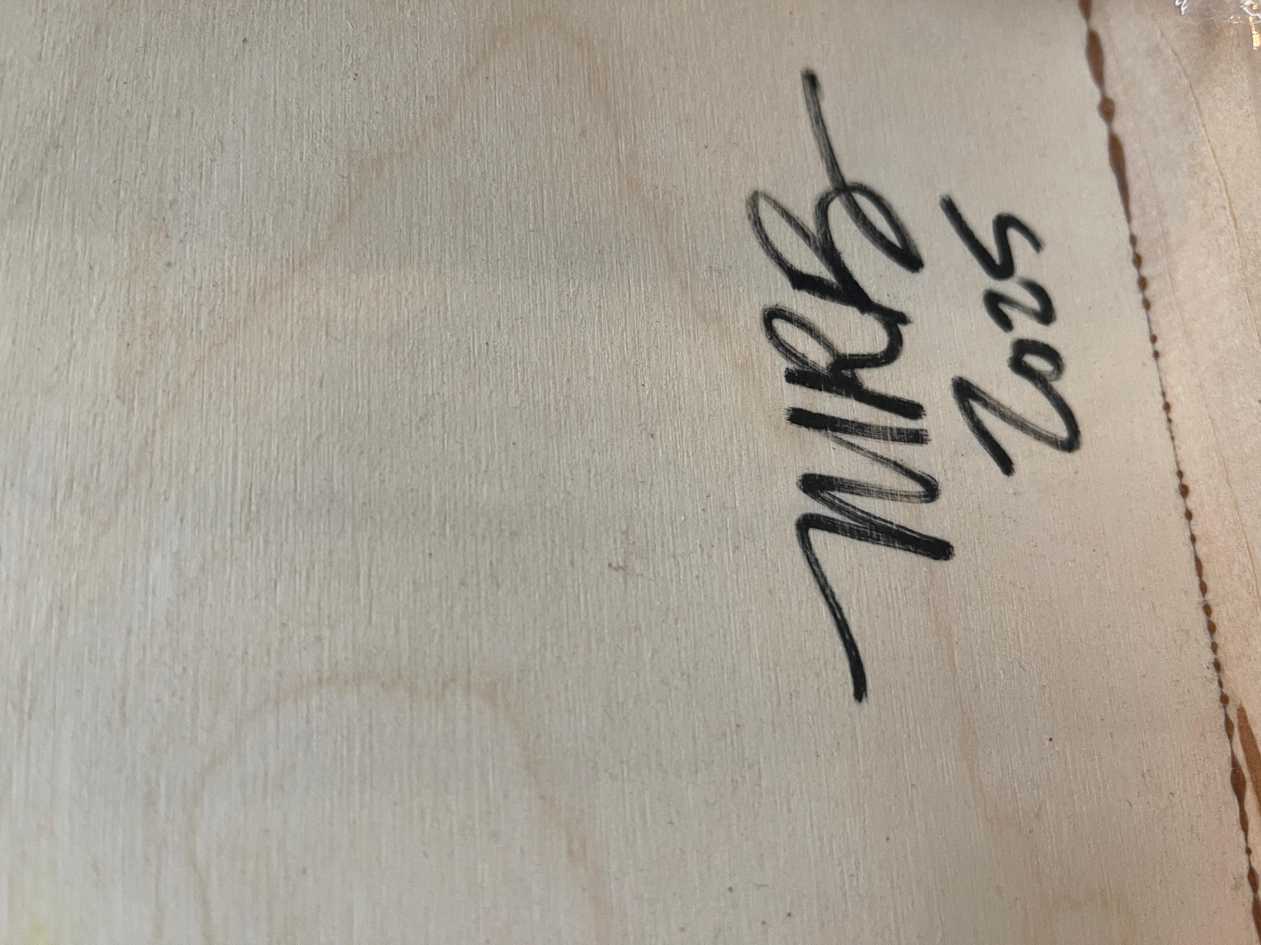 Green Color Study, Handmade Paper Collage Flora Painting For Sale 8