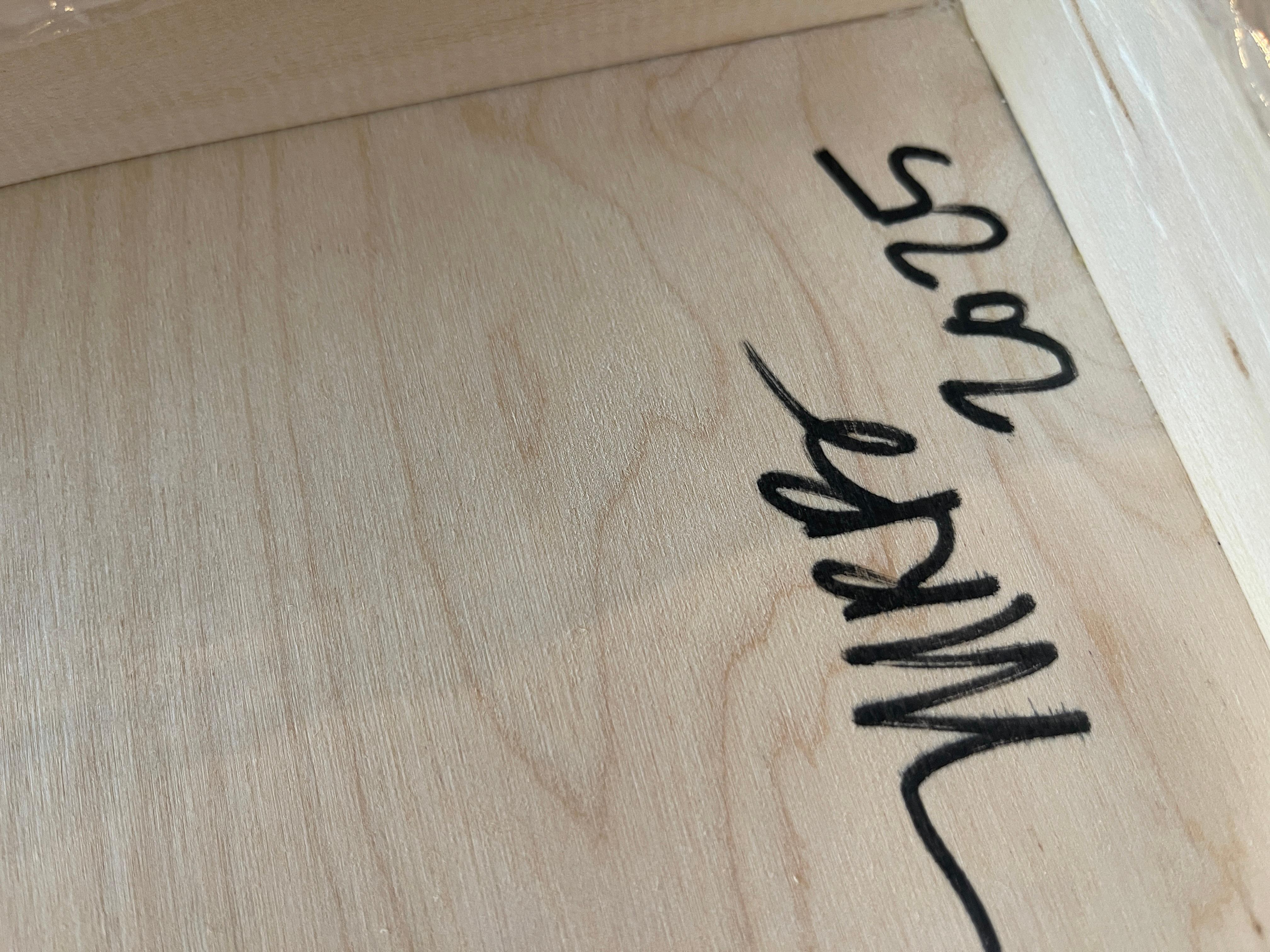 Yellow Color Study, Handmade Paper Collage Flora Painting For Sale 8