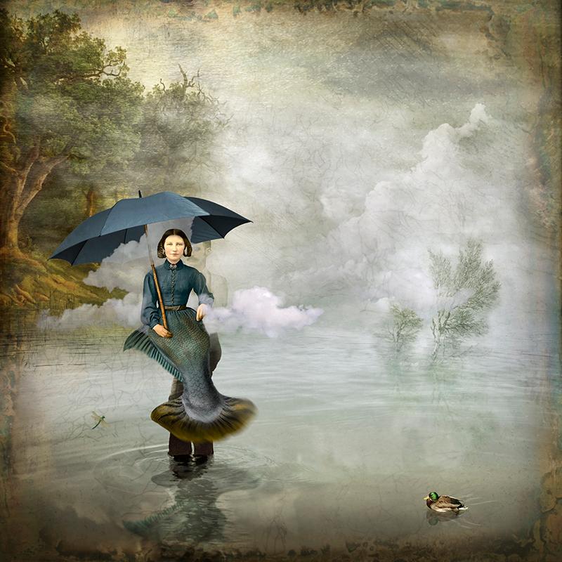 Maggie Taylor Color Photograph - After the storm.