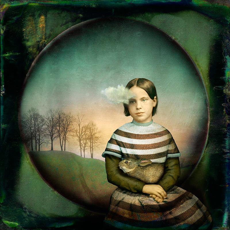 Girl with a small cloud - Photograph by Maggie Taylor