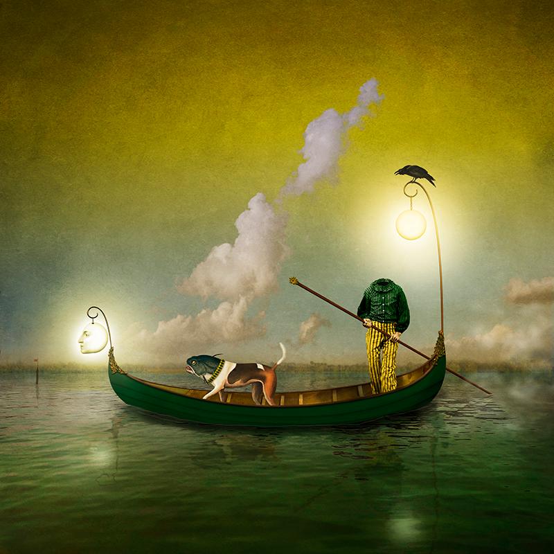 Color Photograph Maggie Taylor - ferry de nuit