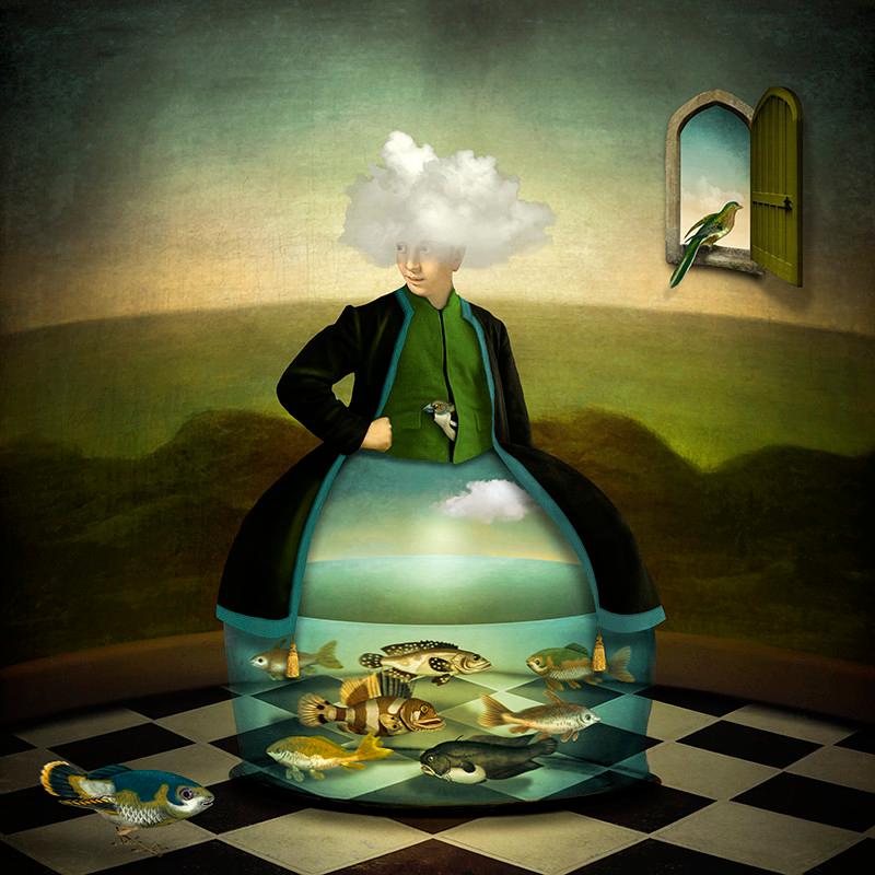 Maggie Taylor Color Photograph - The magician.