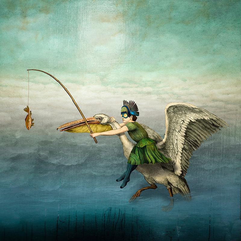 Maggie Taylor Color Photograph - The pilot.
