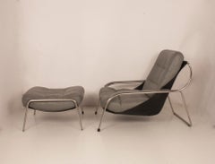 Maggiolina Chair and Ottoman by Zanotta Designed by Marco Zanuso, 1947