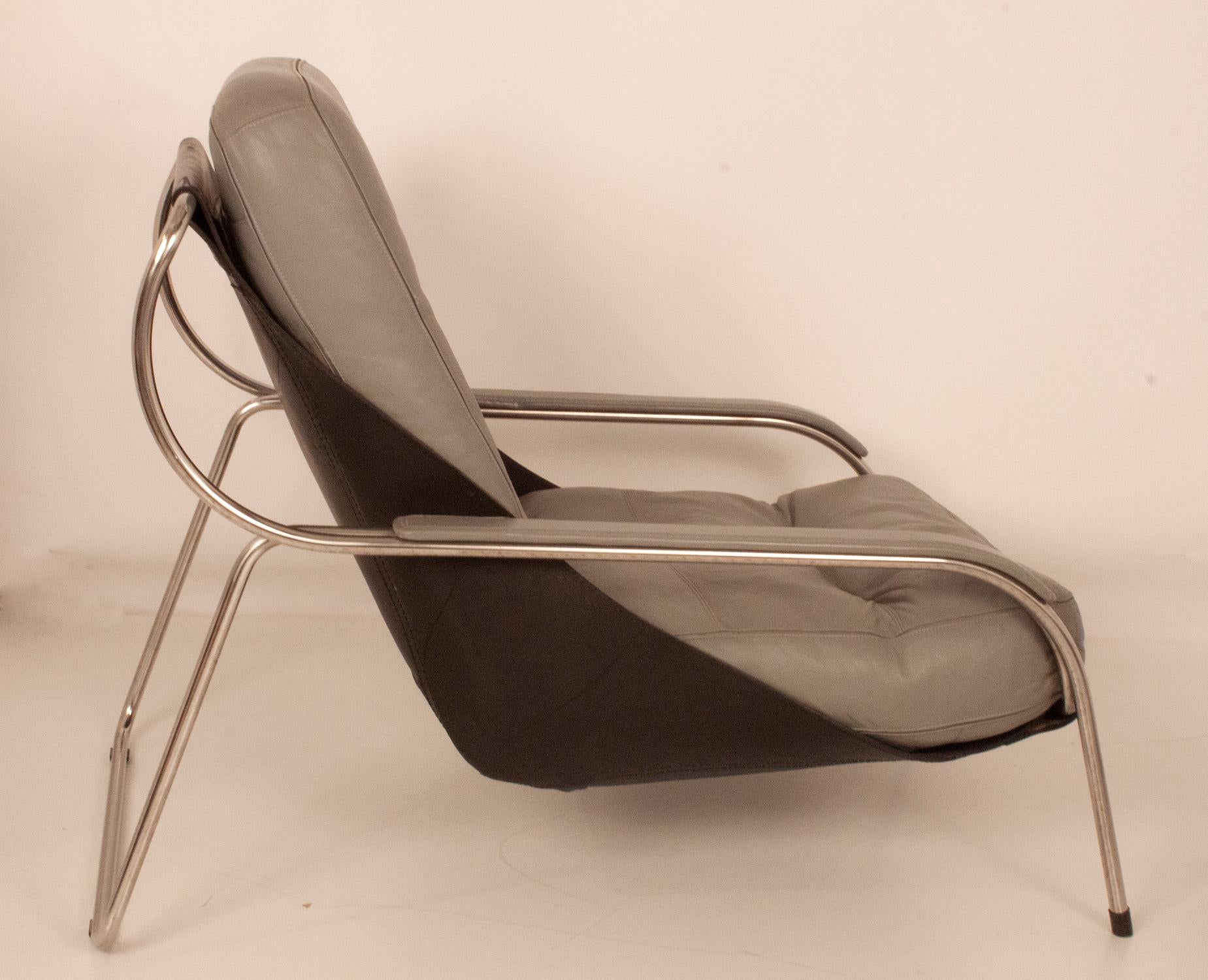 Mid-Century Modern Maggiolina Chair and Ottoman by Zanotta Designed by Marco Zanuso, 1947