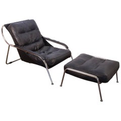 Maggiolina Lounge Chair and Ottoman by Marco Zanuso