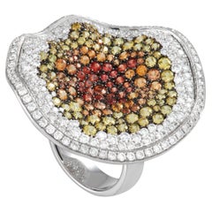 Maggioro 18K White Gold Diamond & Sapphire Sunset Ring