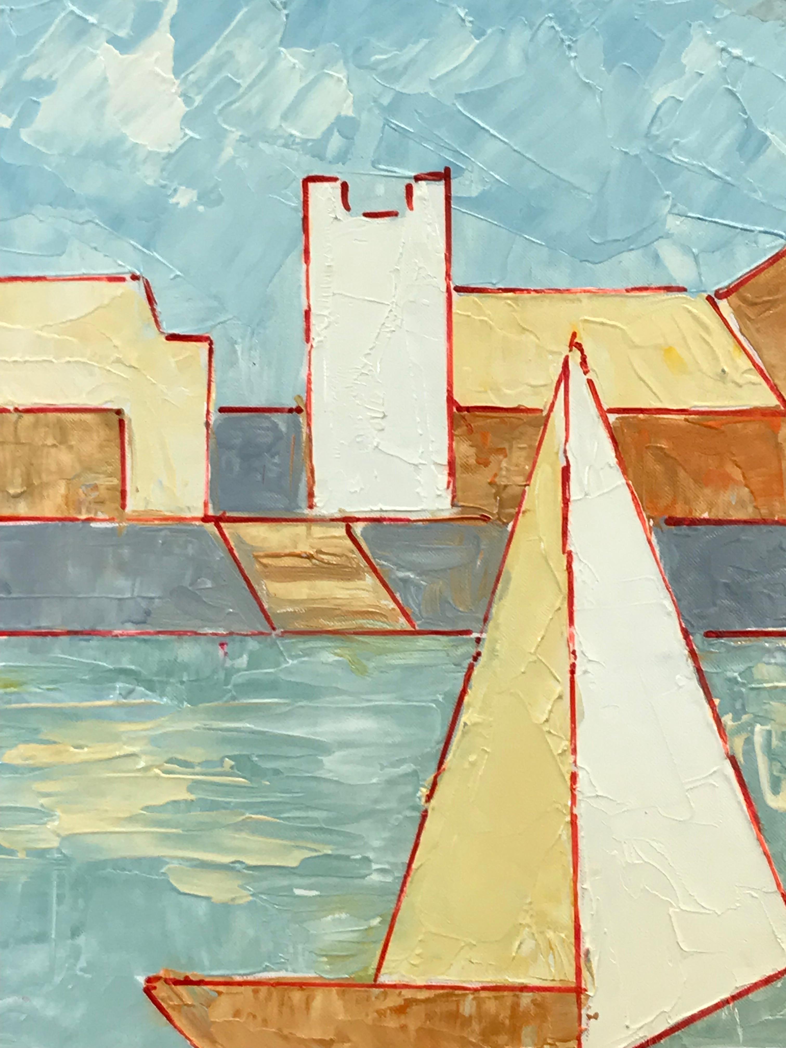 abstract sailboat paintings