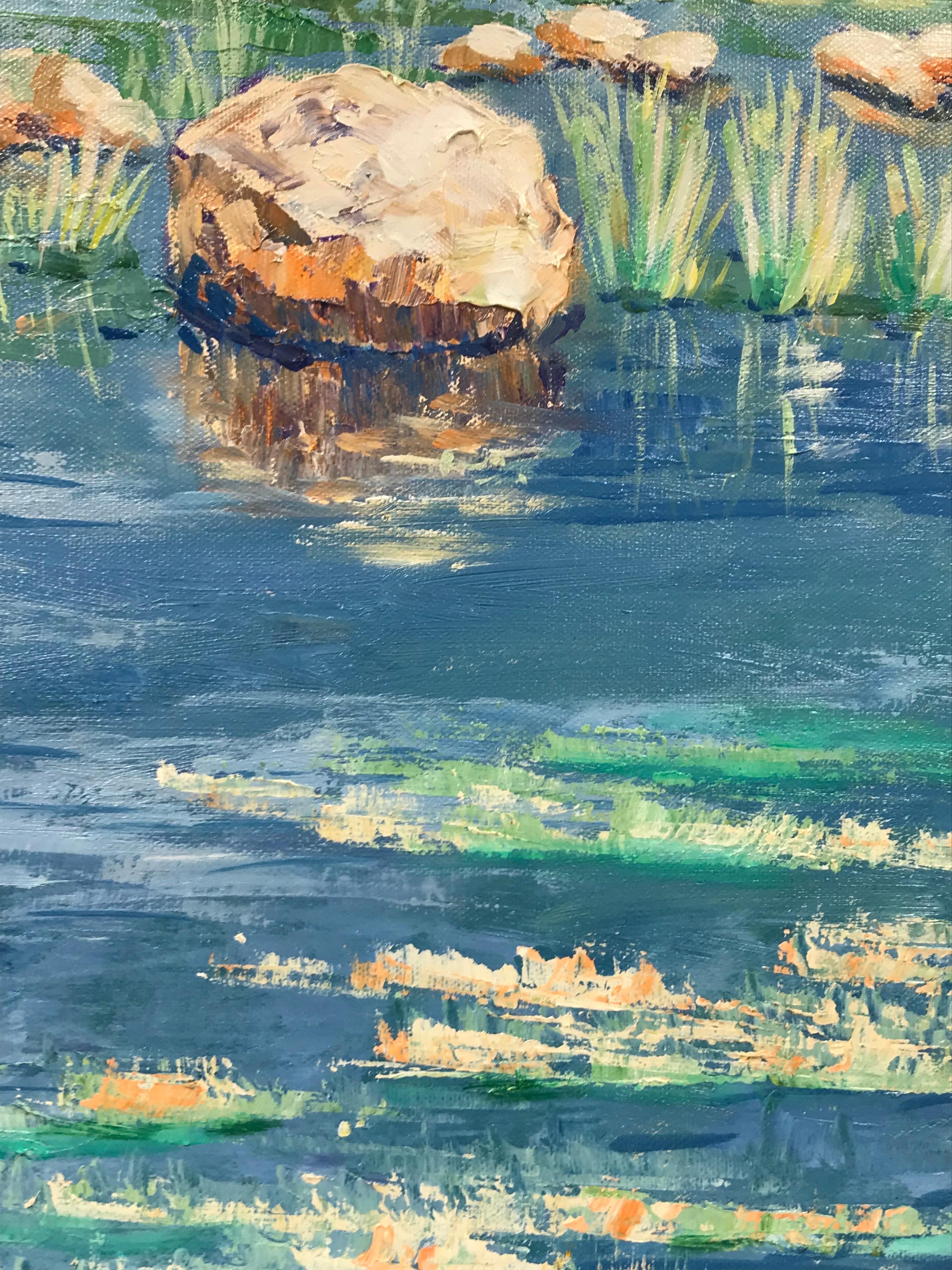 impressionist lake painting