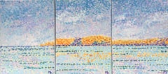 Bright & Colorful French Impressionist Oil Painting- Set Of 3 Sea Landscape