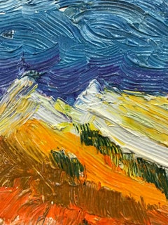 Bright & Colorful French Impressionist Oil Painting, Vibrant Landscape