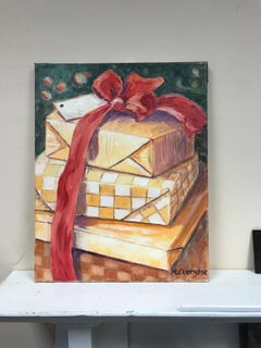Bright & Colorful French Impressionist Oil Painting - Wrapped Presents