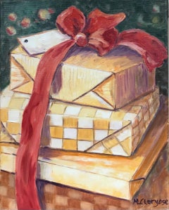 Bright & Colorful French Impressionist Oil Painting - Wrapped Presents