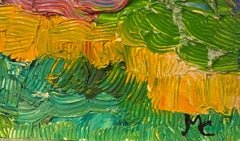 Bright & Colorful French Landscape Impressionist Oil Painting Thick Abstract