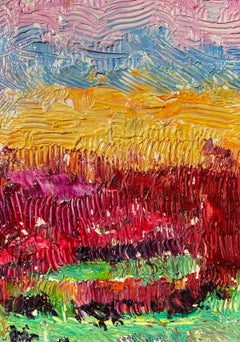Bright & Colorful French Landscape Impressionist Painting Oil Impasto