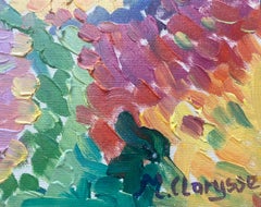 French Impressionist Oil Painting Multicolor Pathway To The Sea