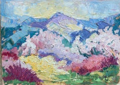Impressionst Oil Painting French Painting Pastel Mountainscape