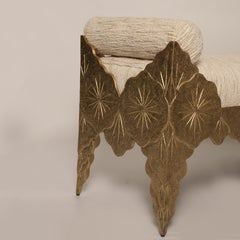 Maggy Monsef, Lotus Collection, Bank, Bronze, Handgefertigt, Zeitgenössisch