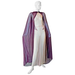 Maggy Rouff  1930's Diaphaneous Beaded Dress, Gown & Cape in Magazine