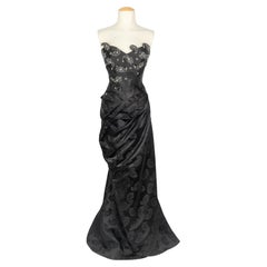 Abito in raso di Maggy Rouff anni '50 Abito in raso di Maggy Rouff anni '50