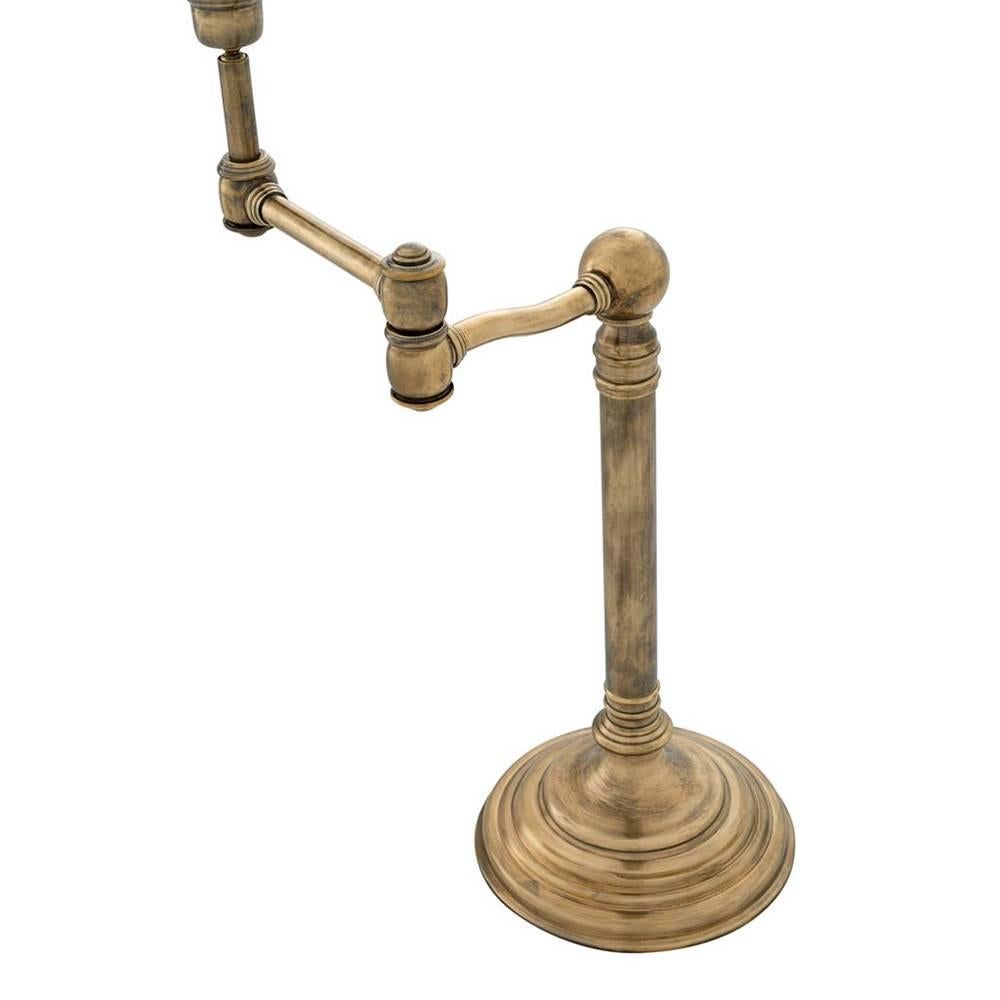 Hand-Crafted Magic Arm Table Lamp in Antique Brass Finish or Nickel Finish