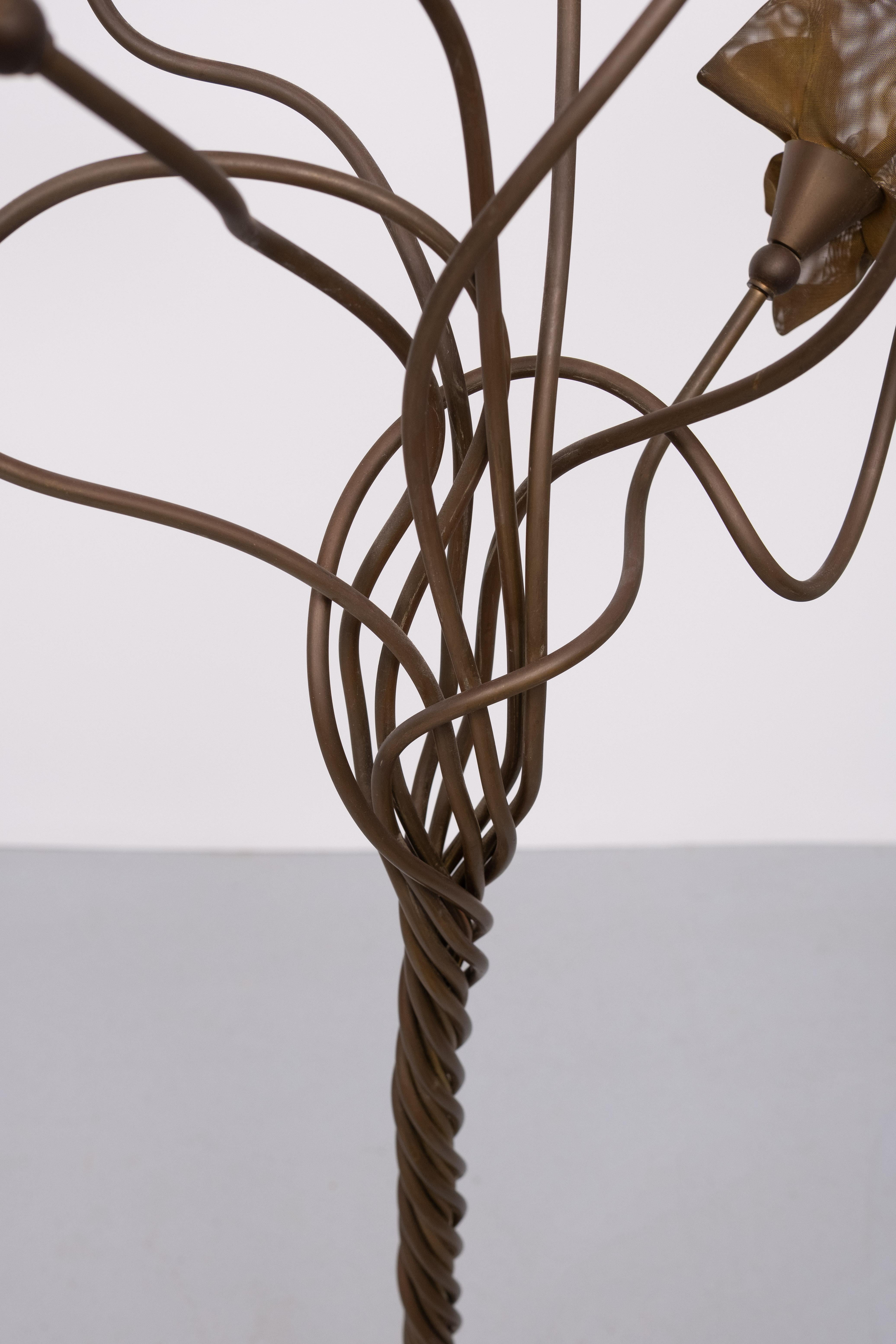 Lámpara de pie Árbol mágico de bronce  Italia Años 70 en venta 5