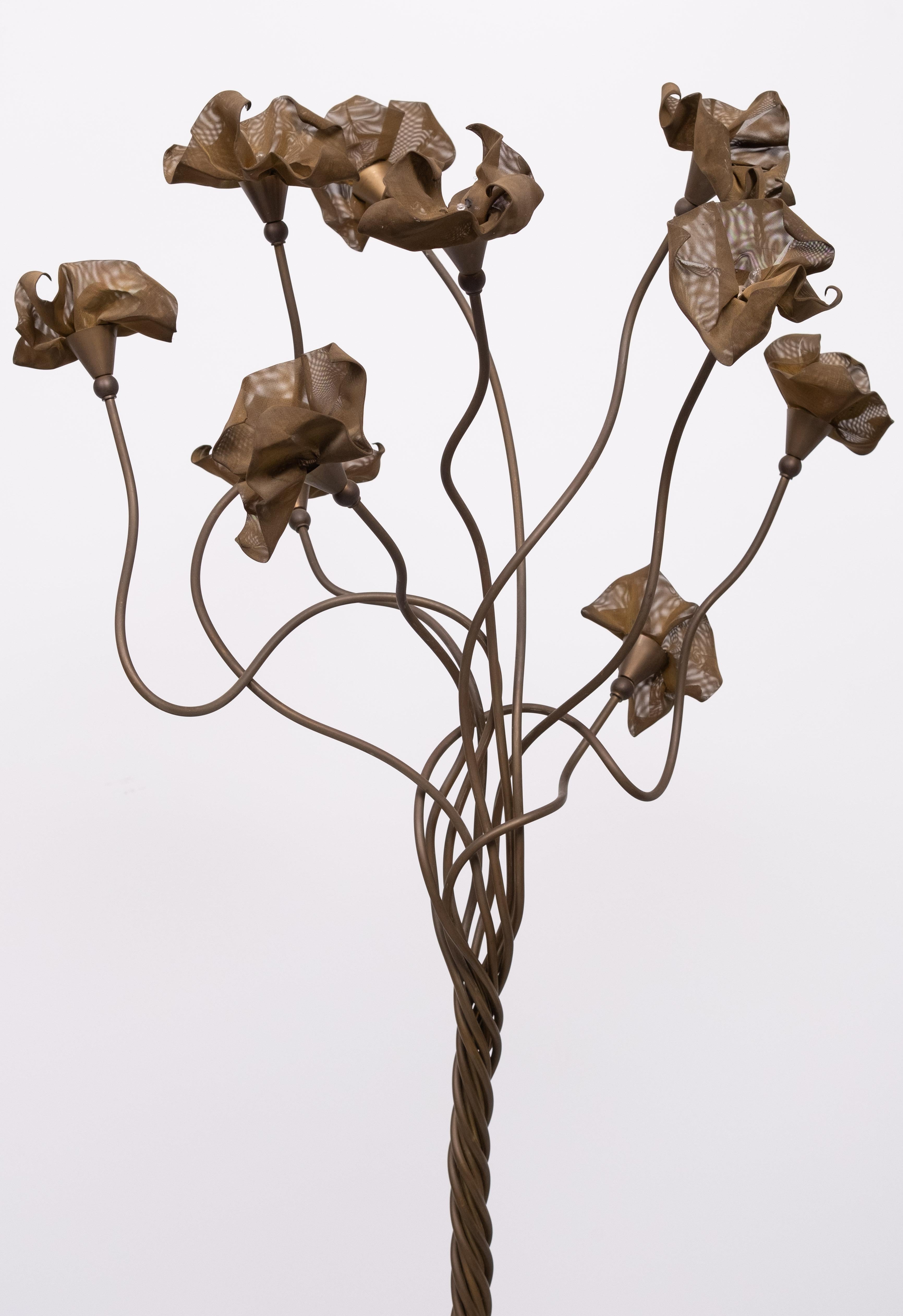 Lámpara de pie Árbol mágico de bronce  Italia Años 70 en venta 1