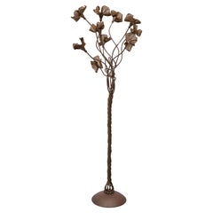 Lámpara de pie Árbol mágico de bronce  Italia Años 70