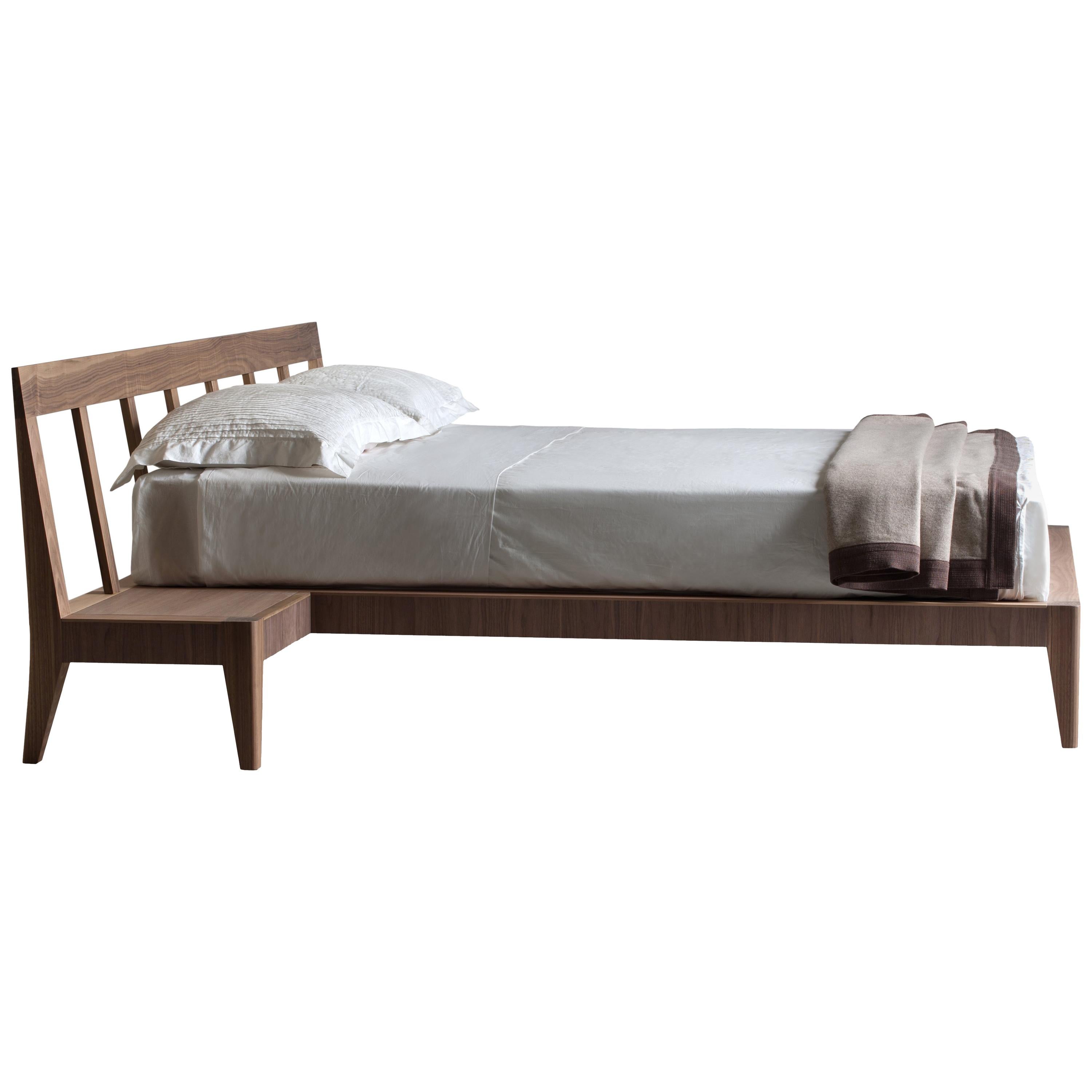 Magic Dream, Contemporary Bed in Ashwood with 2 Drawers, by Morelato