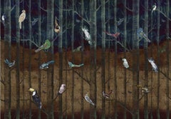 Papel Pintado Bosque Mágico en Tela también apto para zona húmeda